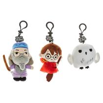 Chaveiro de Pelúcia Harry Potter 3 Unidades - Dumbledore, Hedwig e Hogwarts