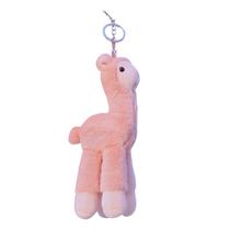 Chaveiro de pelúcia lindo chaveiro rosa de animais de desenho animado de lhama 18 cm