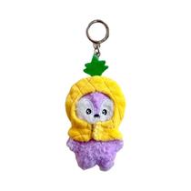 Chaveiro De Pelúcia Mini Kawaii BT21 9cm Animal Pequeno Desenho Animado Série De Tiara De Frutas