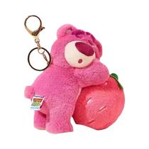 Chaveiro De Pelúcia Urso Lotso Morango Toy Story Para Crianças - Presente Fofo E Macio Para Chaveiro De Pelúcia Urso Lotso Morango Toy Story Para Crianças - Presente Fofo E Macio Para