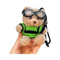 Chaveiro De Pelúcia Urso Panda Com Pingente De Câmera, Óculos De Sol Criativos E Suporte Para Chave