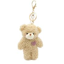 Chaveiro de Pelúcia Urso Zitokin - 13cm com Coração Roxo