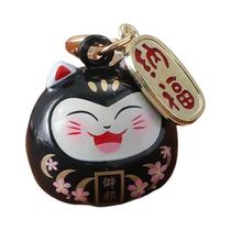 Chaveiro De Sino De Água Maneki-neko Sonhador, Amuleto Japonês Omamori, Charme Para Mochila Escolar