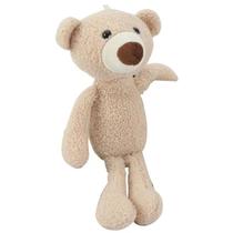 Chaveiro de ursinho de pelúcia fofo bege para menina de 20 cm