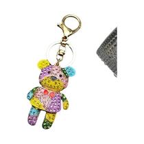Chaveiro De Urso De Cristal Colorido Em Liga Com Strass, Acessório De Moda Para Bolsa, Joia Atacado Chaveiro De Urso De Cristal Colorido Em Liga Com Strass, Acessório De Moda Para Bolsa, Joia Atacado
