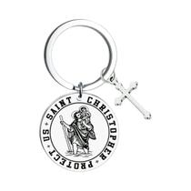 Chaveiro De Viagem São Cristóvão, Amuleto Católico Para Carro, Proteção E Boa Sorte, Anjo Da Guarda Chaveiro De Viagem São Cristóvão, Amuleto Católico Para Carro, Proteção E Boa Sorte, Anjo Da Guarda