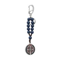 Chaveiro Dezena Medalha de São Bento Azul Chaveiro Dezena Medalha de São Bento Azul