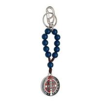Chaveiro Dezena São Bento Azul 10 mm