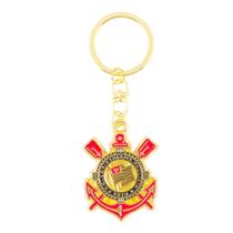 Chaveiro Dourado Escudo Time 4cm - Corinthians