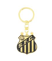 Chaveiro Dourado Escudo Time 4cm Santos Chaveiro Dourado Escudo Time 4cm Santos