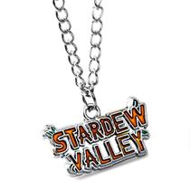 Chaveiro e colar com pingente e design de logotipo de Stardew Valley Chaveiro e colar com pingente e design de logotipo de Stardew Valley