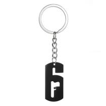 Chaveiro e colar com pingente Rainbow Six Siege Tactical Des Chaveiro e colar com pingente Rainbow Six Siege Tactical Des