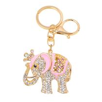 Chaveiro: elefante de luxo para mulheres, coroa de strass