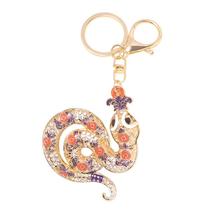 Chaveiro Elegant Snake Crystal Strass em liga de zinco