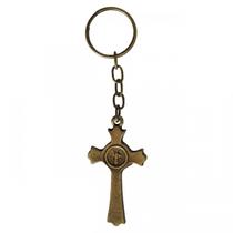 Chaveiro em bronze com a medalha de São Bento Chaveiro em bronze com a medalha de São Bento