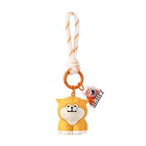 Chaveiro em resina Shiba Inu Dog, estilo esculpido em madeira para amantes de cães Chaveiro em resina Shiba Inu Dog, estilo esculpido em madeira para amantes de cães
