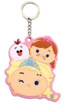 Chaveiro Emborrachado Espelho Anna Eslsa & Olaf Frozen Tsum - Disney