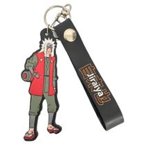 Chaveiro Emborrachado Naruto Jiraiya Com Argola - Clube Comix