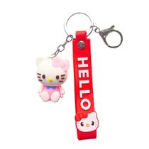 Chaveiro Emborrachado Personagem Hello Kitty Sanrio 3D Super Fofo Pingente Lembrancinha Colecionavel Mochila