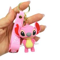 Chaveiro Emborrachado Stitch Filme Rosa