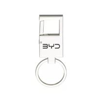 Chaveiro Espelhado Mosquetão Para BYD Metal - E