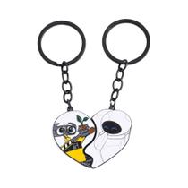 Chaveiro Estilo Casal Coração Partido Com Desenho Animado WALL-E IP, Preservando a Magia Da História