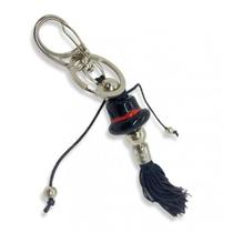 Chaveiro Exu Cartola Preto Em Murano 16 Cm Proteção E Chaveiro Exu Cartola Preto Em Murano 16 Cm Proteção E