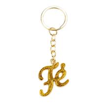 Chaveiro Fé Dourado 4cm