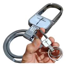 Chaveiro Fé Metal Mosquetão Argola Dupla Acessório Chave Carro Moto Bolsa Presente Chaveiro Fé Metal Mosquetão Argola Dupla Acessório Chave Carro Moto Bolsa Presente