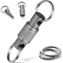 Chaveiro FEGVE Titanium Quick Release Giratório com Chaveiros