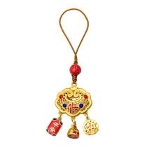 Chaveiro feito à mão com personagens divertidos chineses com trava de paz Chaveiro feito à mão com personagens divertidos chineses com trava de paz