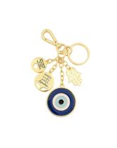 Chaveiro Feminino Olho Grego Hooponopono Místico Dourado