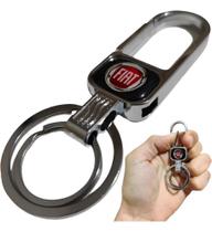 Chaveiro Fiat Metal Mosquetão 2 Argolas Chave Carro Moto Luxo Chaveiro Fiat Metal Mosquetão 2 Argolas Chave Carro Moto Luxo