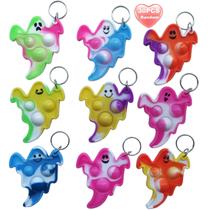 Chaveiro Fidget Bubble Ghost Mini Pop - Pacote com 30 Unidades para Crianças