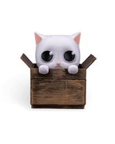 Chaveiro Fidget Toy "Pet the Cat" O Gatinho na Caixa para Aliviar o Estresse Chaveiro Fidget Toy "Pet the Cat" O Gatinho na Caixa para Aliviar o Estresse
