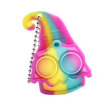 Chaveiro Fidget Toy Tie-dye Rainbow Colors aliviam o tédio