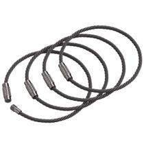 Chaveiro: fio de aço inoxidável Silipac, cabo de 16 cm, 4 peças, branco