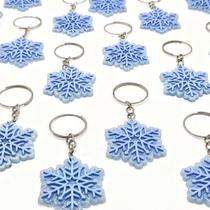 Chaveiro Floco De Neve 10un Lembrancinha Frozen Boneco Gelo Festa Tema