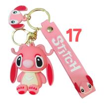 Chaveiro Fofinho Stitch Sereia Emborrachado Realista 3D Grande