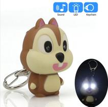 Chaveiro Formato Esquilo Com Luz Led Mini lanterna Toca Som Musica Pingente Desenho Animado Infantil Adulto Presente Chaveiro Formato Esquilo Com Luz Led Mini lanterna Toca Som Musica Pingente Desenho Animado Infantil Adulto Presente
