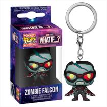 Chaveiro funko marvel e se... falcão zumbi