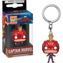 Chaveiro funko pocket pop keychain marvel - captain marvel (with helmet)