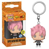 Chaveiro funko pop dragon ball super goku black rose glow