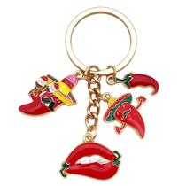 Chaveiro Funny Chili Pepper Lips para homens e mulheres Chaveiro Funny Chili Pepper Lips para homens e mulheres
