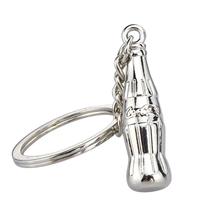 Chaveiro: garrafa de bebida, metal, liga de zinco, 19g