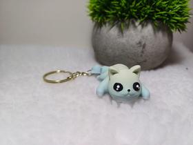 Chaveiro Gato Articulado em impressão 3D colorida