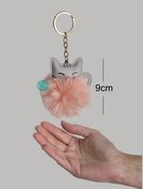 Chaveiro Gato Pompom Fofo Macio Pingente Bolsa Mochila 9cm Chaveiro Gato Pompom Fofo Macio Pingente Bolsa Mochila 9cm