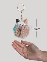 Chaveiro Gato Pompom Fofo Macio Pingente Bolsa Mochila 9cm Chaveiro Gato Pompom Fofo Macio Pingente Bolsa Mochila 9cm
