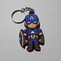 Chaveiro geek emborrachado capitão américa 2 (lh052) Chaveiro geek emborrachado capitão américa 2 (lh052)