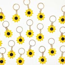 Chaveiro Gira Sol 10un Flor Barata Presente Verão Lembrancinha Festa Tema